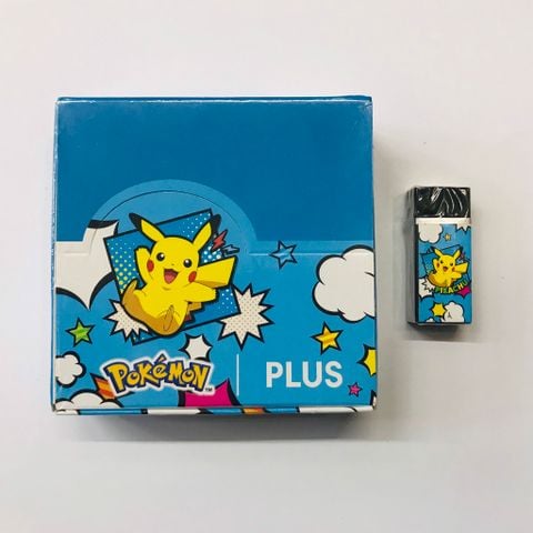 Tẩy chì Plus Chính Hãng viên nhỏ Pokemon, Pikachu màu đen