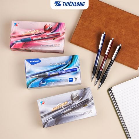 [TẶNG BÚT XÓA] Combo 10 Bút bi Thiên Long TL-036 ngòi 0.7mm - Mực xanh