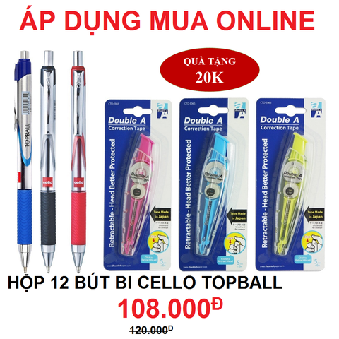 Hộp 12 bút bi Cello Topball 0.7mm