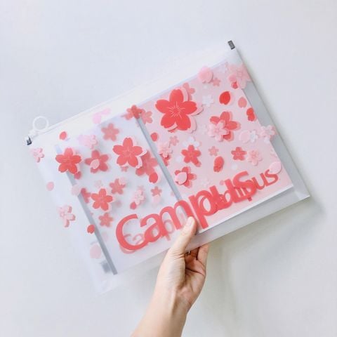 Túi Đựng Tài Liệu Có Khóa Zip Campus Sakura A4