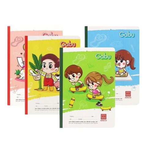 Vở 4 ô ly Hồng Hà 80 trang GABU 0549 - Định lượng 100gsm, giấy vàng chống lóa mỏi mắt - Mua 5 quyển tặng 01 bút chì