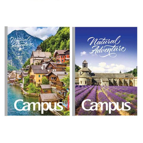 Vở Campus Adventure 200 trang (Dòng kẻ ngang có chấm) - Mua 5 quyển tặng bút nhớ dòng