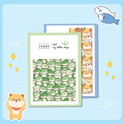 Vở kẻ ngang Hải Tiến 200 trang FUNNY 5471 - Định lượng 70gsm - Mua 5 quyển tặng 1 bút xoá