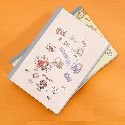 Vở kẻ ngang Haplus 120 trang Sticker 6614 - Định lượng 70gsm - Mua 3 quyển tặng 01 bút bi