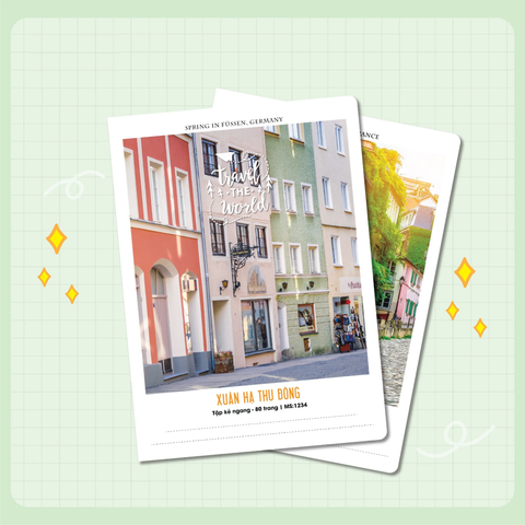 Vở kẻ ngang Hải Tiến 120 trang Xuân Hạ Thu Đông 2814 - Định lượng 60gsm - Mua 10 quyển tặng 01 bút bi