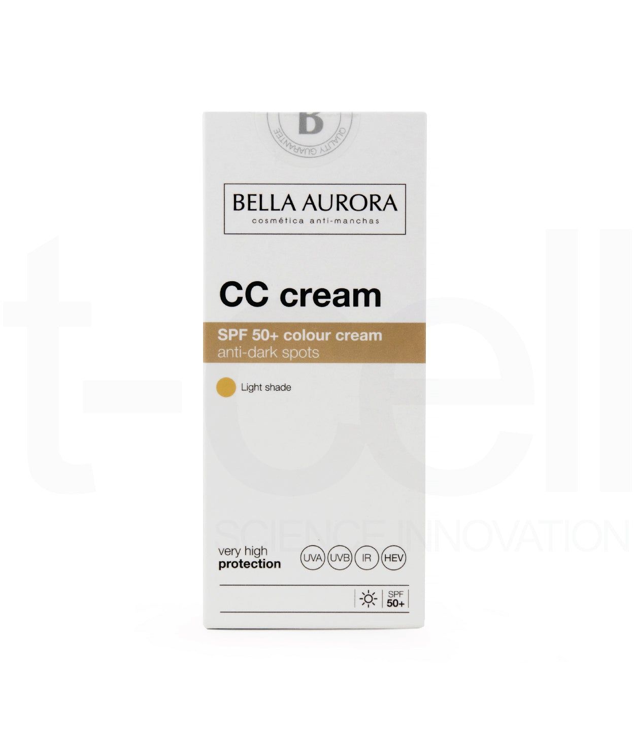  Kem Trang Điểm Chống Nắng Có Màu (Tông Sáng) - Bella Aurora Dark Spot CC Cream SPF50+. Light Shade 