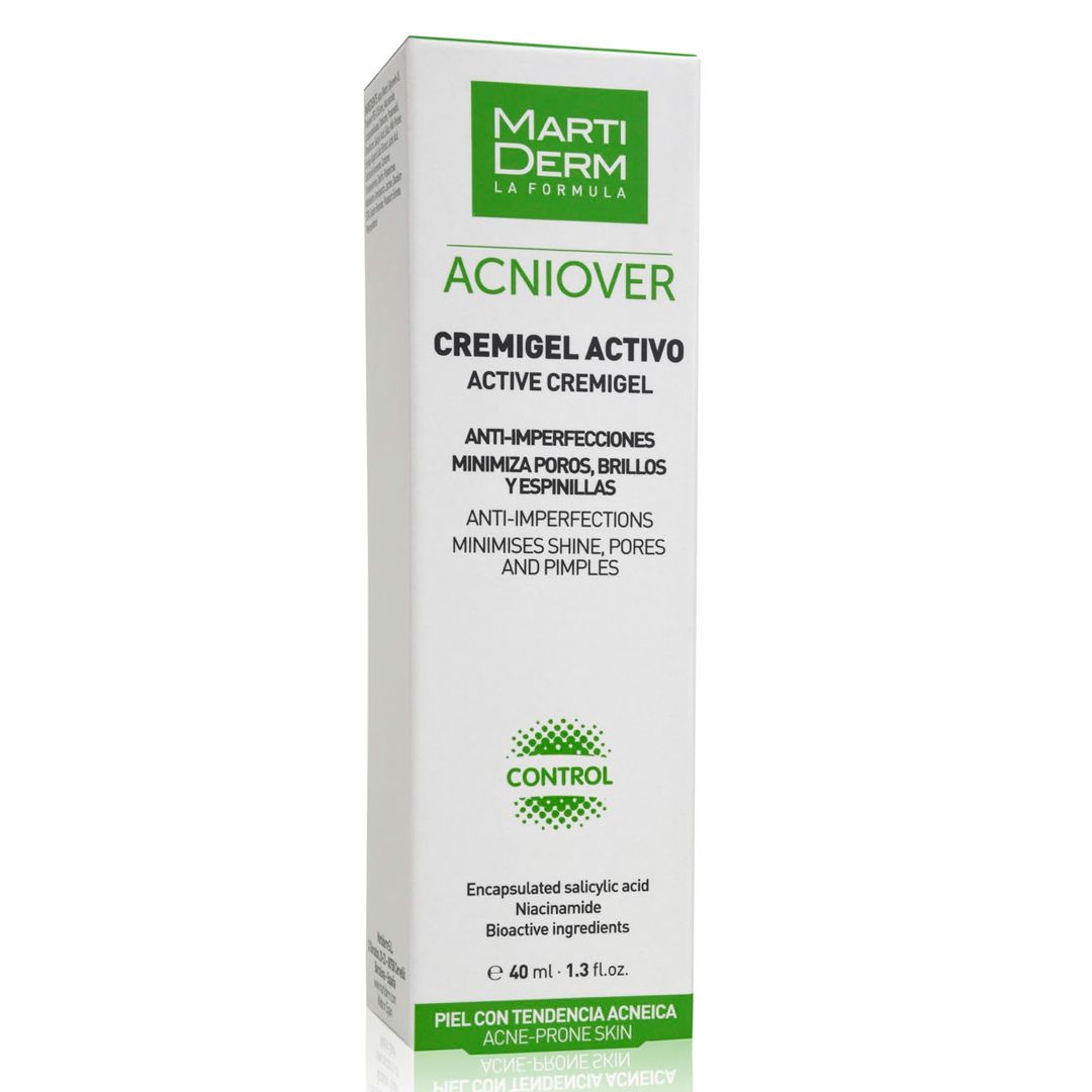  Kem dưỡng giảm nhờn, mụn & se lỗ chân lông - MartiDerm Acniover Cremigel Active (40ml) 