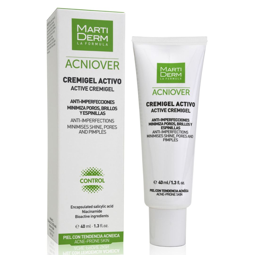  Kem dưỡng giảm nhờn, mụn & se lỗ chân lông - MartiDerm Acniover Cremigel Active (40ml) 