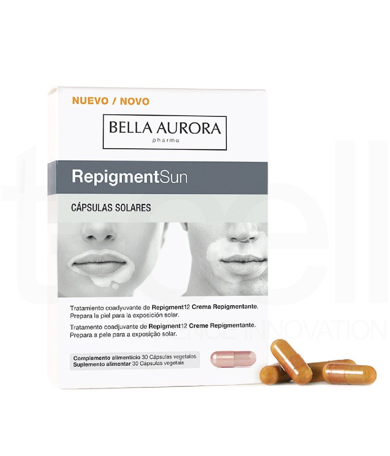  Viên Uống Chống Nắng, Hỗ Trợ Điều Trị Mất Sắc Tố - Bella Aurora Repigment Sun Solar Capsules 