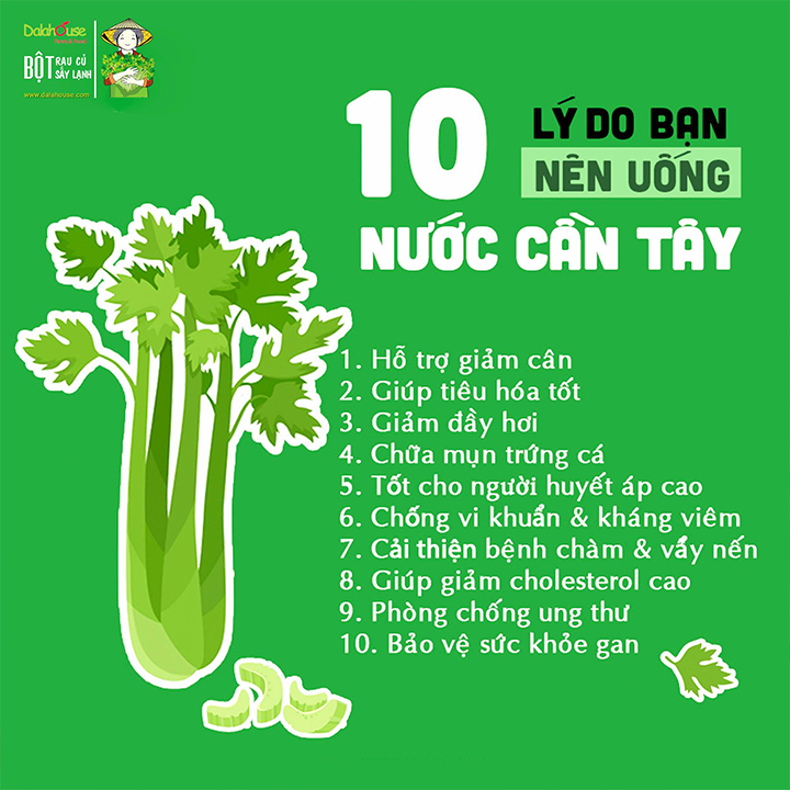  BỘT CẦN TÂY DALAHOUSE GIẢM CÂN SAU SINH GIẢM MỠ BỤNG ĐẸP DA SẠCH MỤN DETOX CƠ THỂ - CTD50 