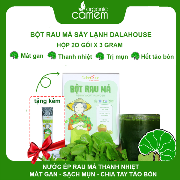  Bột rau má Dalahouse, Bột rau má thanh nhiệt mát gan ngừa mụn đẹp da 