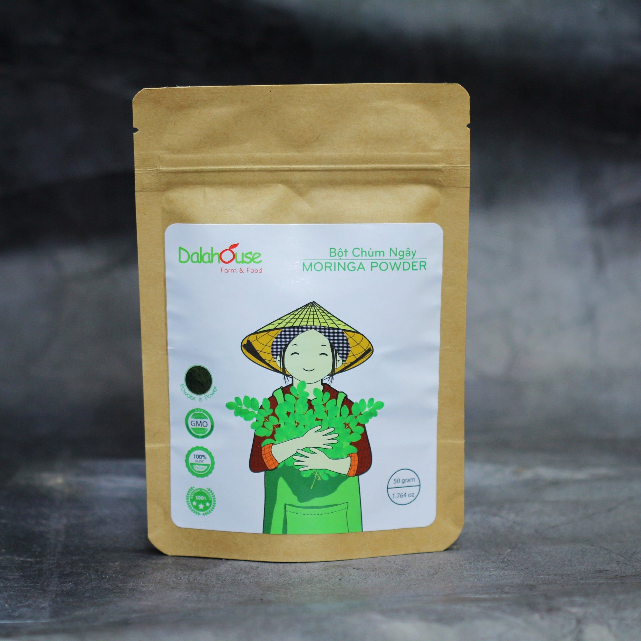  Bột Chùm Ngây Sấy Ép Lạnh Dalahouse - Bịch 50gr 