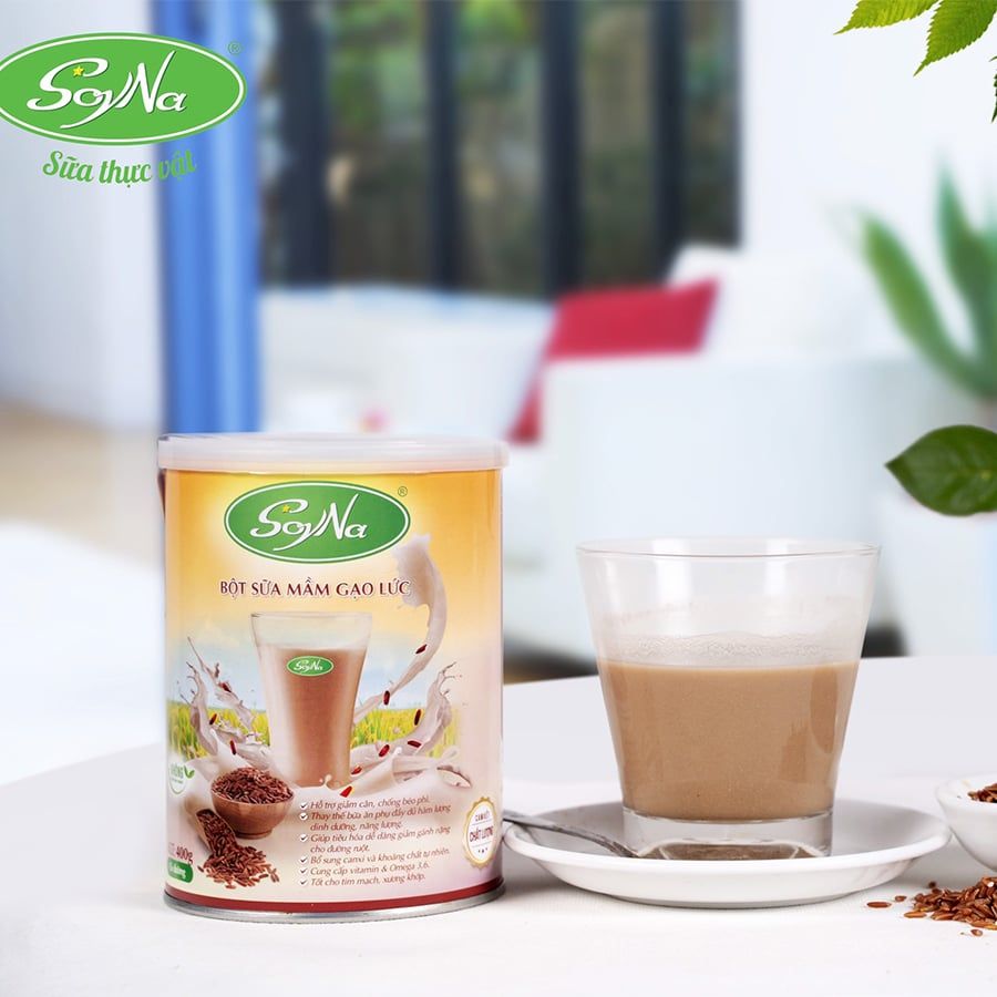 BỘT SỮA MẦM GẠO LỨT HỮU CƠ SOYNA -KHÔNG ĐƯỜNG - GIẢM CÂN AN TOÀN - LON 400G