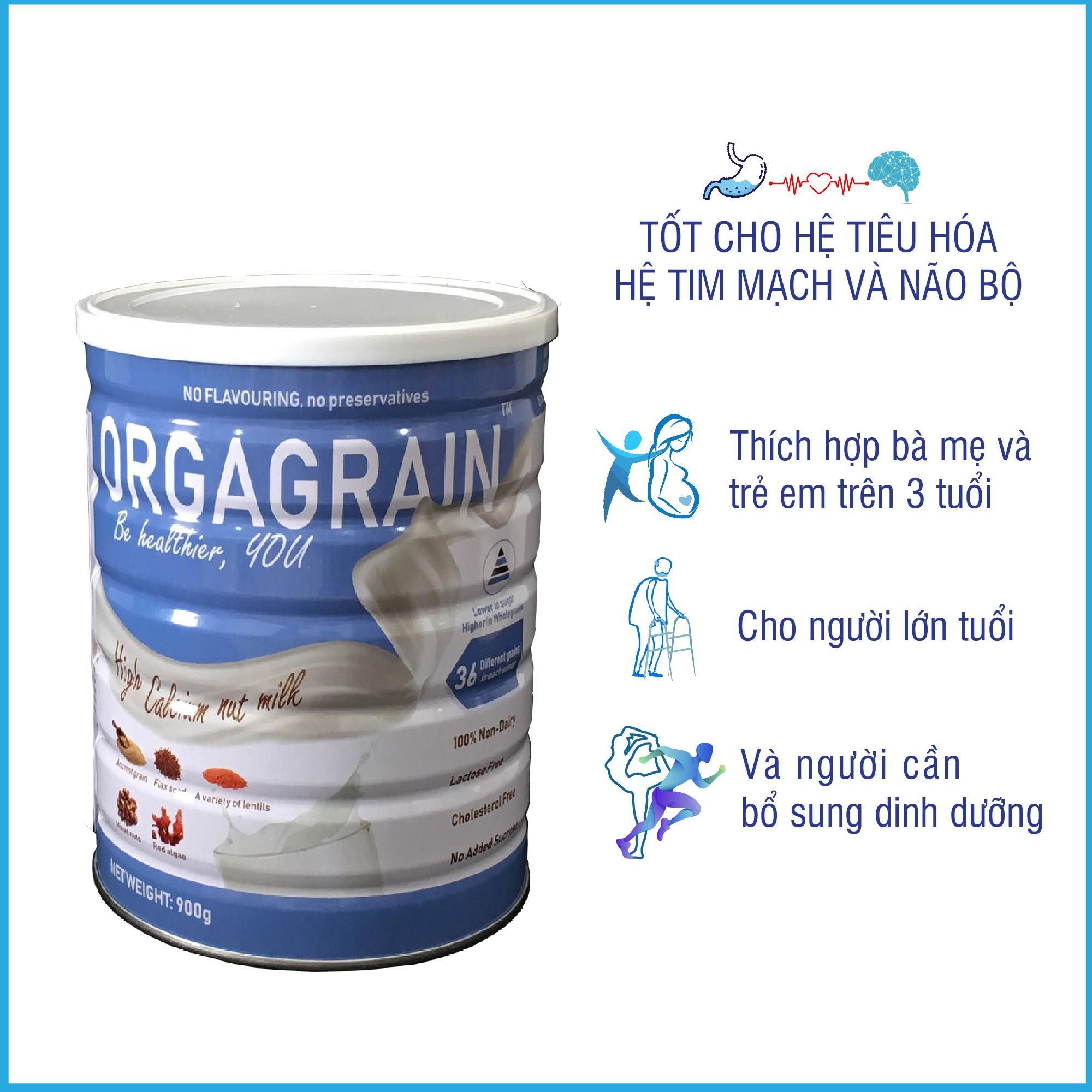  COMBO 6 lon Sữa hạt thuần chay Orgagrain 