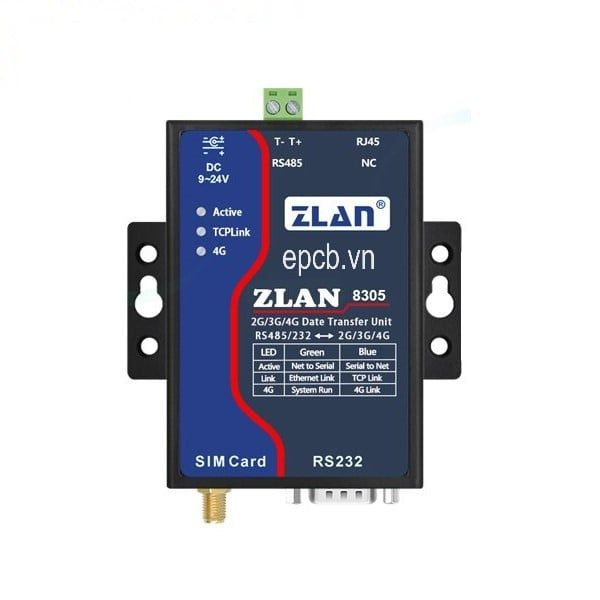 ZLAN8305 - Bộ chuyển đổi DTU RS485/232 sang 4G LTE