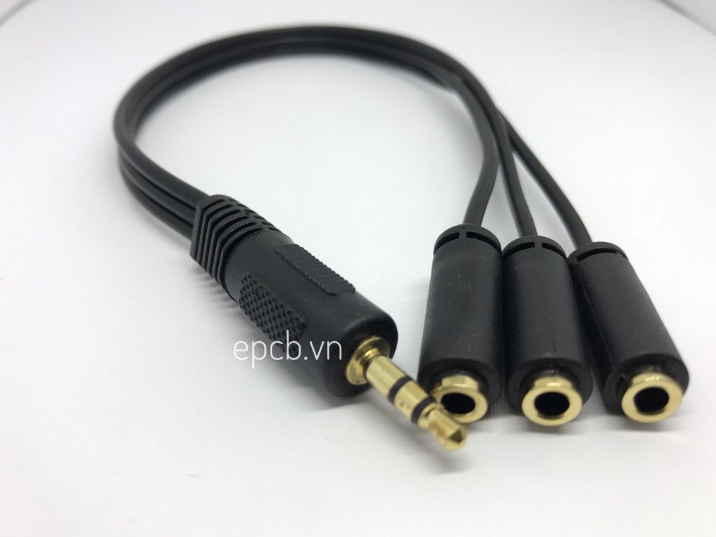 Cáp chia âm thanh 1 ra 3 cổng audio 3.5mm