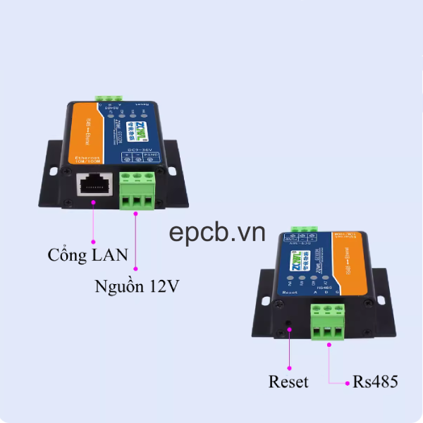 Bộ chuyển đổi RS485 sang Ethernet ZQWL-GE100M