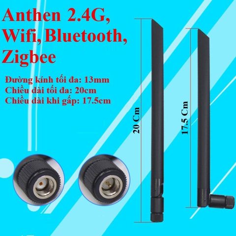 Anten SMA 6dBi 2.4Ghz 20cm, Wifi, bluetooth, zigbee...