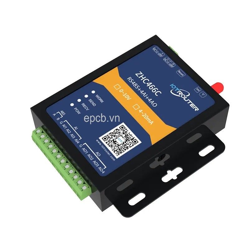 Bộ chuyển đổi 4 AI 4 AO sang 4G LTE ZHC466C