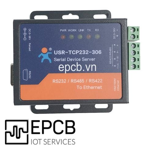 Bộ chuyển đổi RS485 RS232 sang Ethernet USR-TCP232-306
