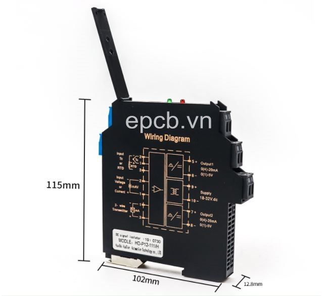 Bộ chuyển đổi cách ly tín hiệu 4-20mA | 0-5V | 0-10V 2 ngõ ra ( Isolate )