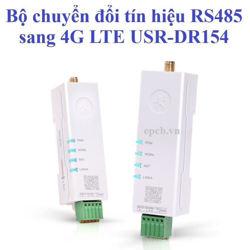 Bộ chuyển đổi tín hiệu RS485 sang 4G LTE USR-DR154