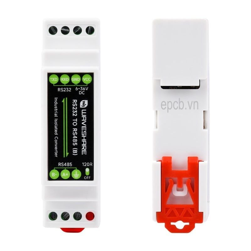 Bộ chuyển đổi tín hiệu Waveshare RS232 sang RS485 Modbus RTU