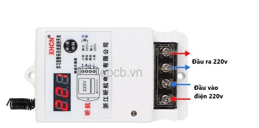 Bộ công tắt điều khiển từ xa qua RF 315Mhz  tải 220V/30A 600 mét