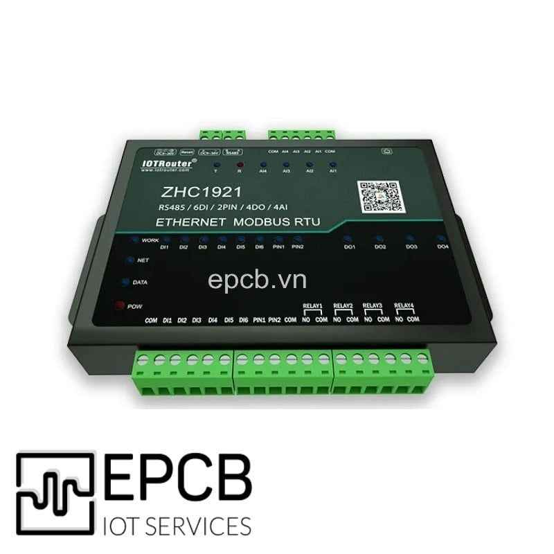 Bộ chuyển đổi IO AI RS485 sang Ethernet ZHC1921