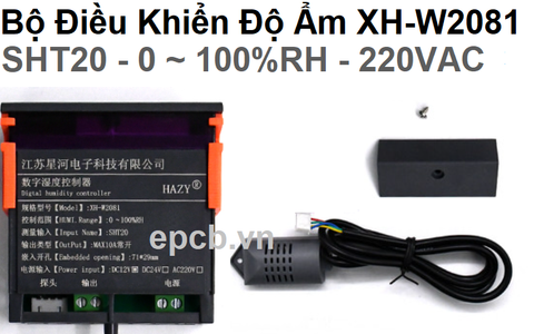 Bộ Điều Khiển Độ Ẩm Thông Minh Hiển Thị Led XH-W2081