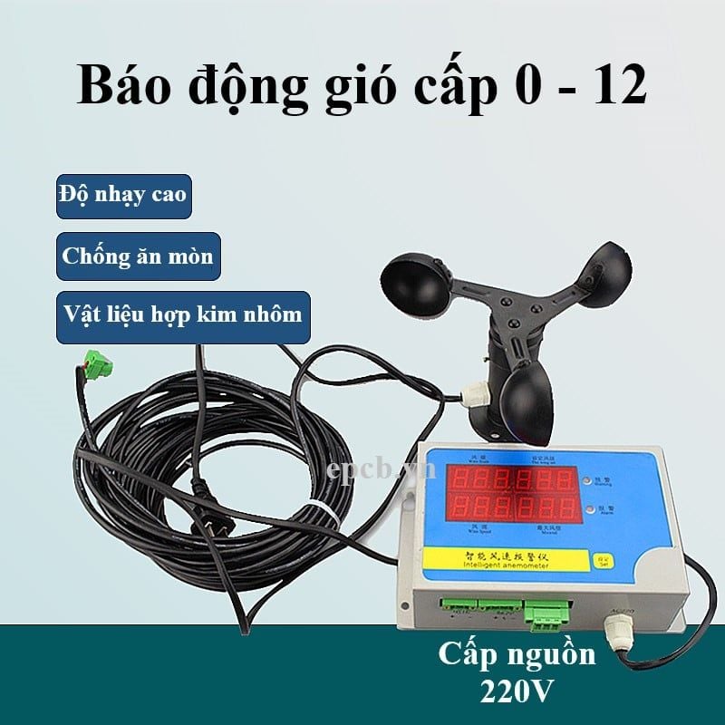 Bộ đo tốc độ gió cho cần trục tháp ES-WS-TC-01