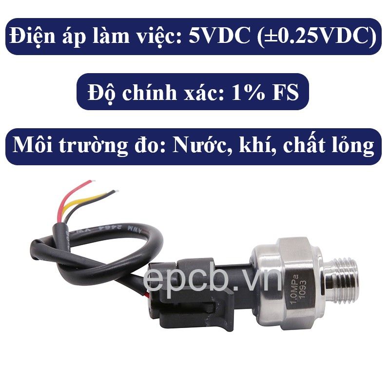 Cảm biến áp suất 0-1 MPa đầu ra 0.5-4.5VDC