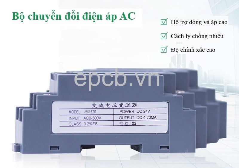 Bộ chuyển đổi điện áp xoay chiều AC sang 4-20mA | 0-10V 