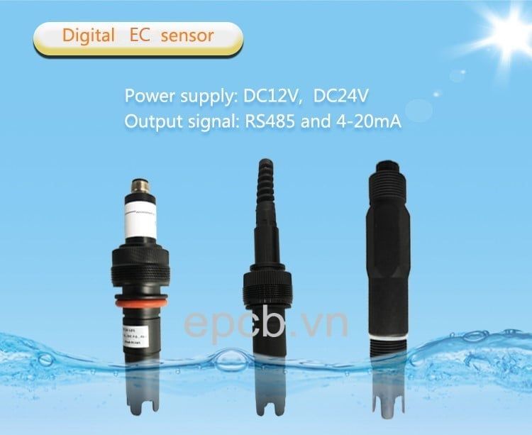 Cảm biến đầu dò đo độ dẫn điện nước EC ES-EC-WT-01 (RS485 & 4-20mA)