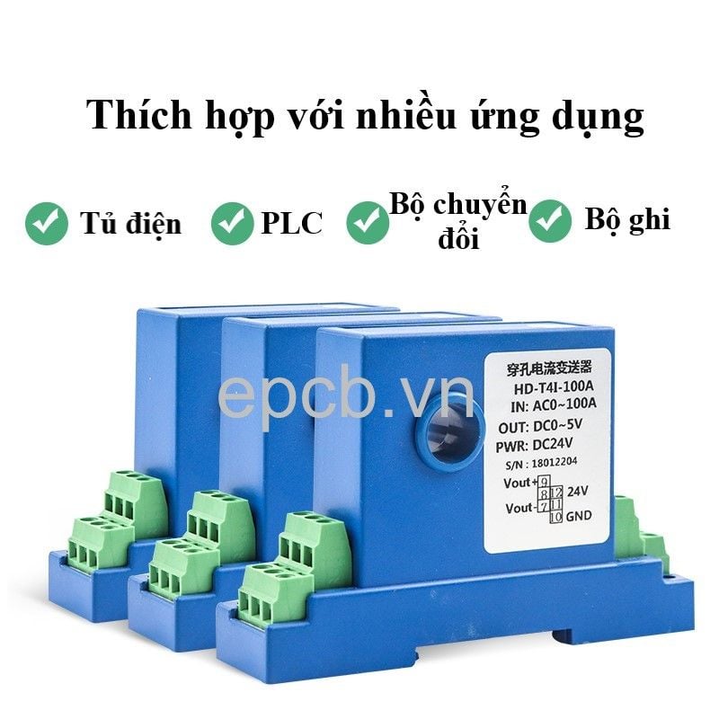 Bộ đo dòng điện xoay chiều AC ngõ ra 4-20mA | RS485