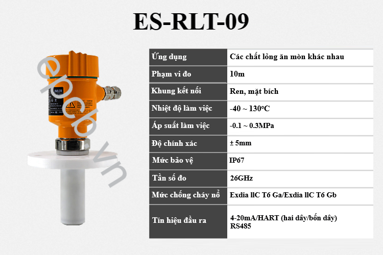 Cảm biến đo mức radar ES-RLT (Radar Level Transmitter)