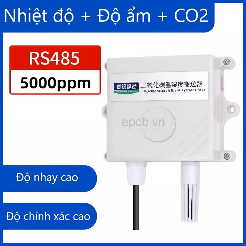 Cảm biến đo nồng độ khí CO2 ES-CO2-01 ( RS485 | 4-20mA | 0-10V )