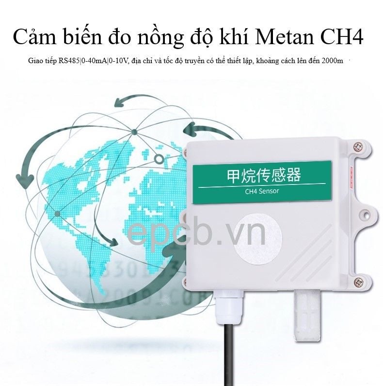 Cảm biến đo nồng độ khí Metan CH4 ES-CH4-01 (RS485 | 4-20mA | 0-10V)