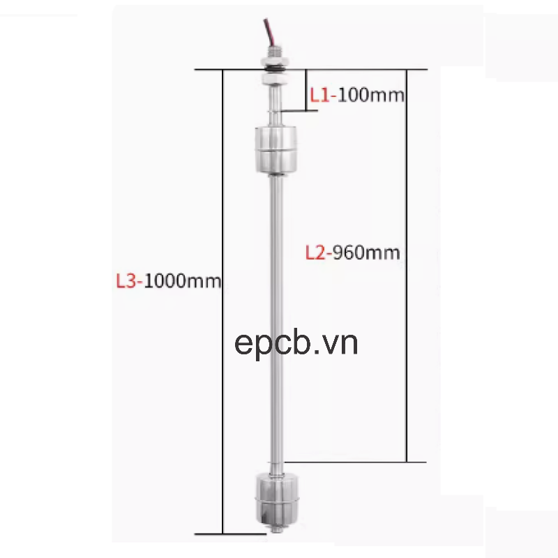 Cảm biến mức nước dạng phao thép không gỉ chịu nhiệt độ cao FL-01