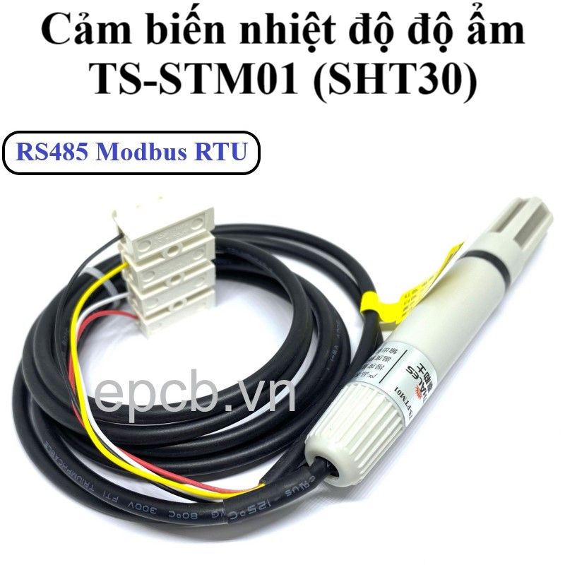  Cảm biến nhiệt độ, độ ẩm RS485 Modbus RTU TS-FTM01 cho PLC (SHT30) 