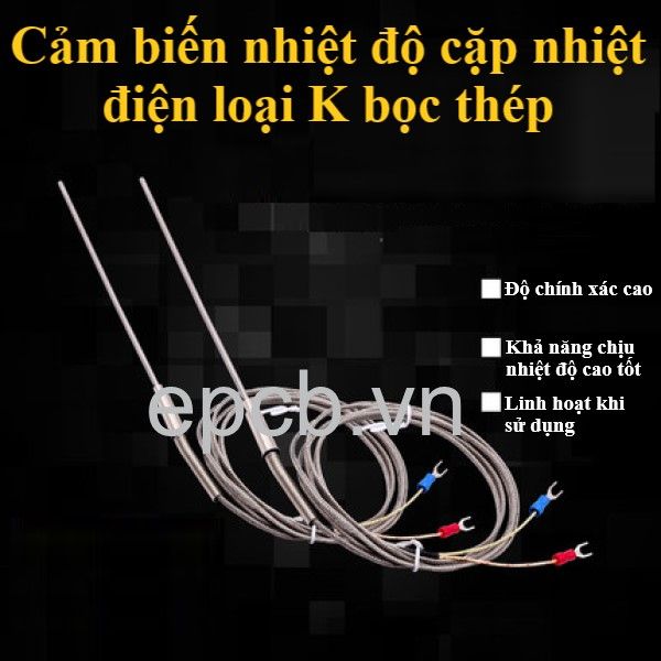 Cảm biến nhiệt độ cặp nhiệt điện loại K bọc thép WRNK-191