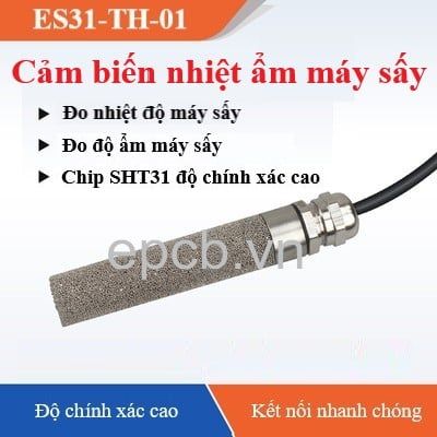 Cảm biến nhiệt độ độ ẩm máy sấy ES31-TH-01 (RS485 Modbus RTU)