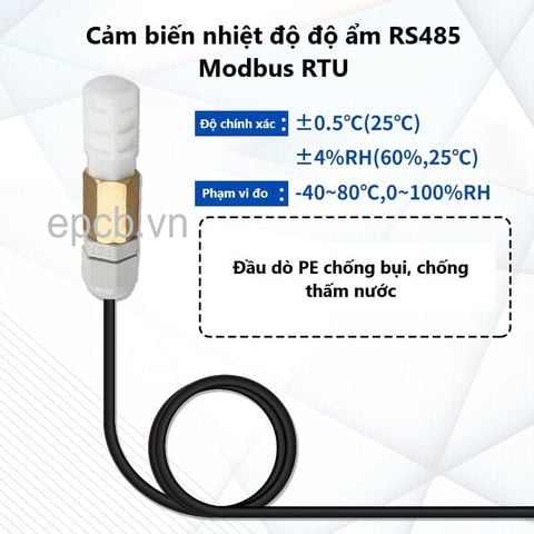 Cảm biến nhiệt độ, độ ẩm RS485 Modbus RTU ES-TH-01