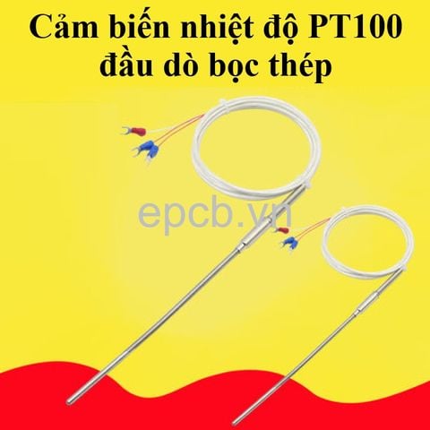 Cảm biến nhiệt độ PT100 đầu dò bọc thép