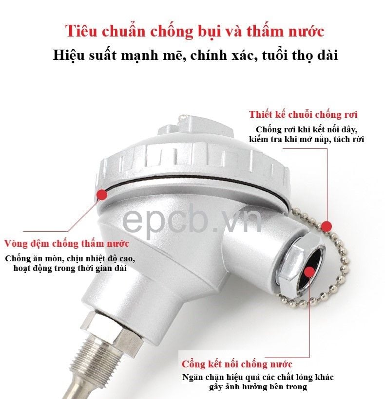 Cảm biến nhiệt độ PT100 bọc thép ES-PT100-HT-01 ( PT100 | 4-20mA | 0-10V )