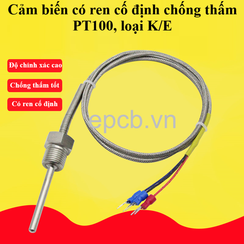 Cảm biến nhiệt độ ren cố định WZP-291 (Pt100, K, E)