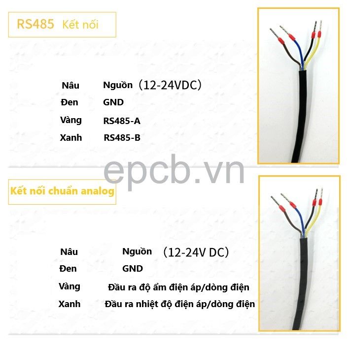 Cảm biến nhiệt độ độ ẩm đường ống ES-TH-AD-01 ( RS485 | 4-20mA | 0-10V )