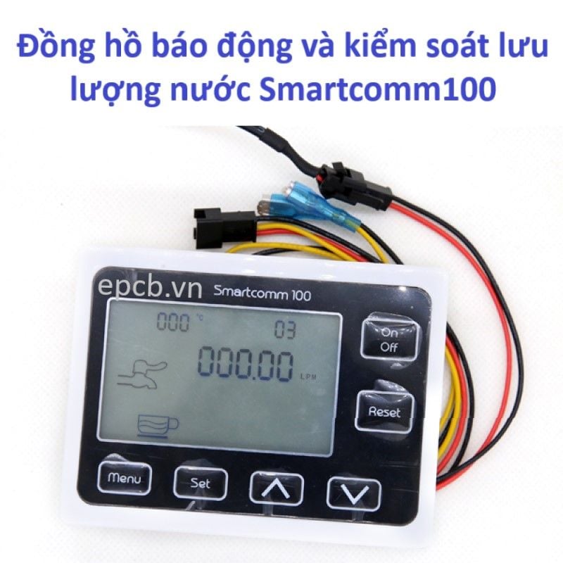  Đồng hồ báo động và kiểm soát lưu lượng nước Smartcomm100 