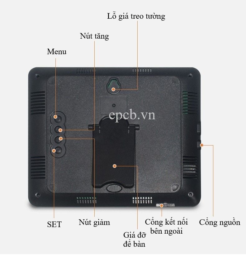 Đồng hồ đo nhiệt độ độ ẩm hiển thị ngày giờ màn hình led EP-LX935