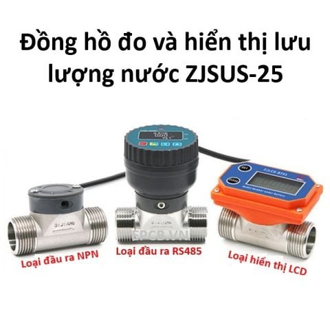 Đồng hồ đo và hiển thị lưu lượng nước ZJSUS-25 (Thép không gỉ)